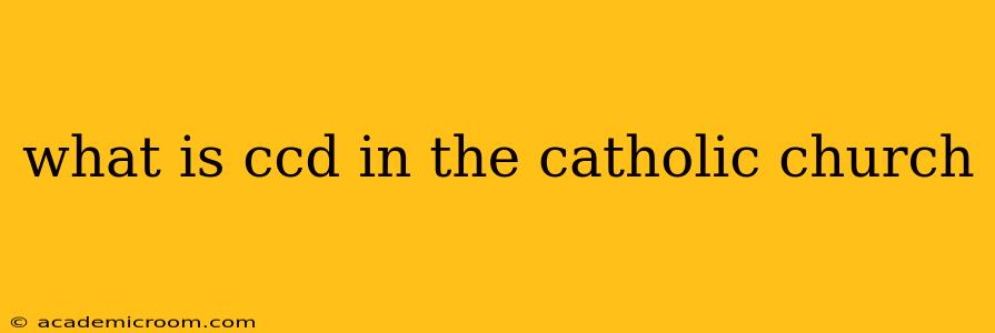what is ccd in the catholic church