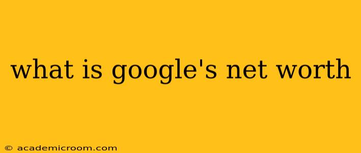 what is google's net worth