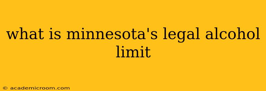 what is minnesota's legal alcohol limit