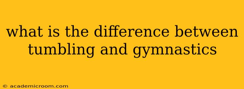 what is the difference between tumbling and gymnastics