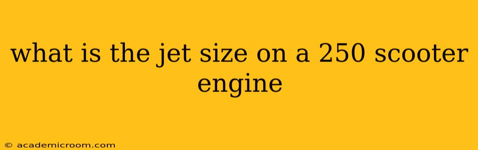 what is the jet size on a 250 scooter engine