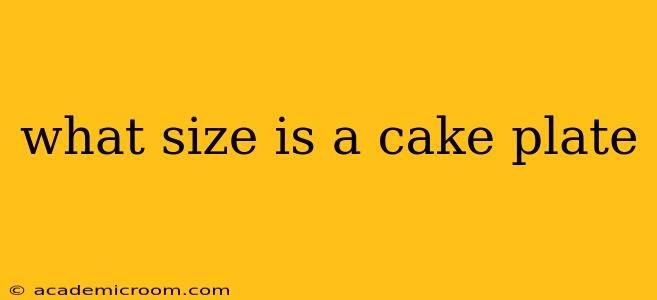 what size is a cake plate