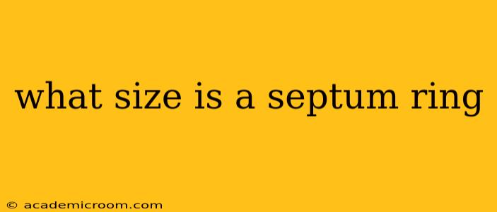 what size is a septum ring
