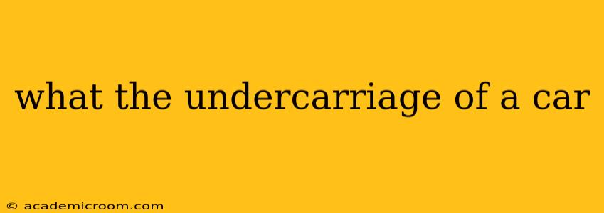 what the undercarriage of a car