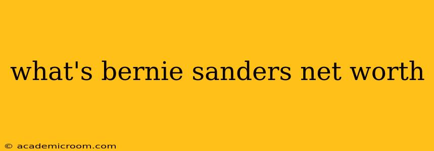 what's bernie sanders net worth
