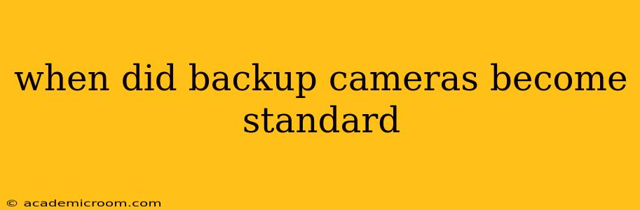 when did backup cameras become standard