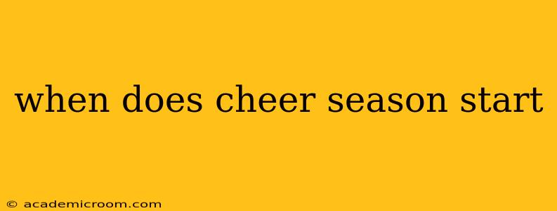 when does cheer season start