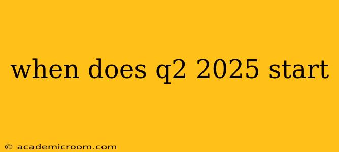 when does q2 2025 start