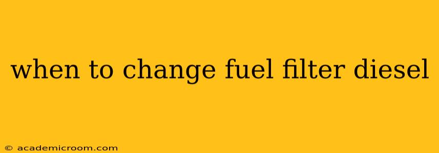 when to change fuel filter diesel