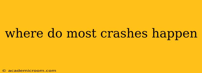 where do most crashes happen