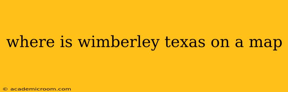 where is wimberley texas on a map