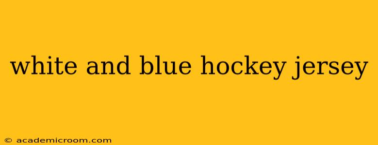 white and blue hockey jersey