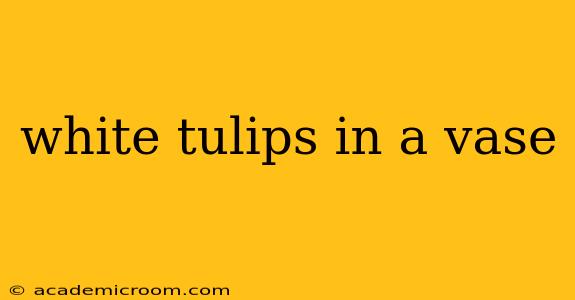 white tulips in a vase