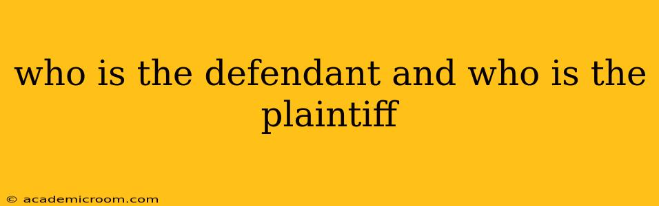 who is the defendant and who is the plaintiff