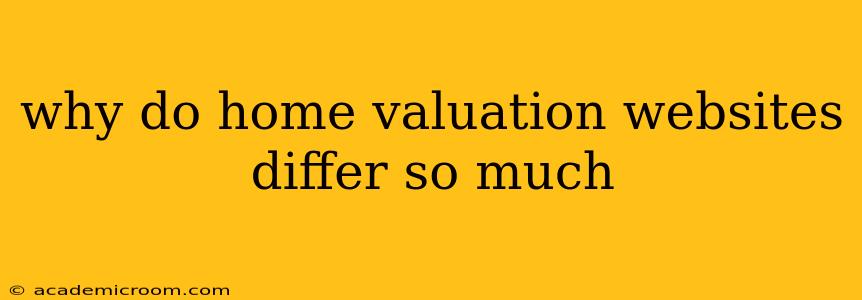 why do home valuation websites differ so much