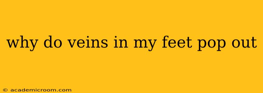 why do veins in my feet pop out