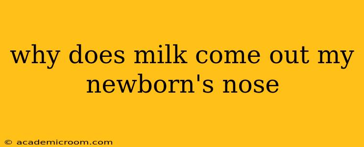 why does milk come out my newborn's nose