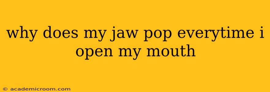 why does my jaw pop everytime i open my mouth
