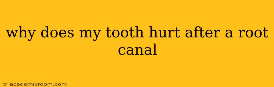 why does my tooth hurt after a root canal