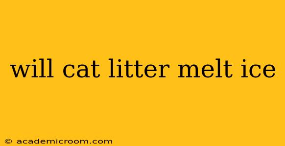 will cat litter melt ice