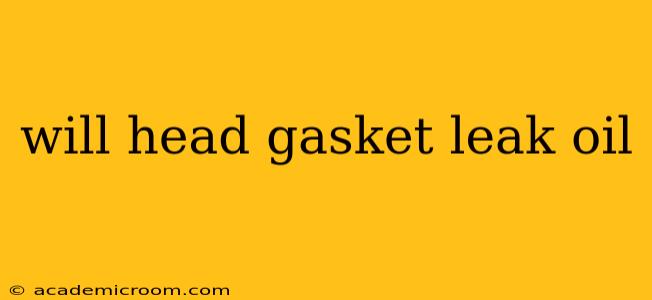 will head gasket leak oil