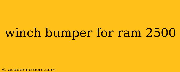 winch bumper for ram 2500