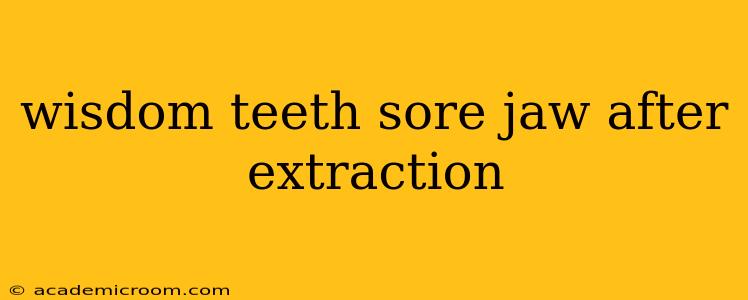 wisdom teeth sore jaw after extraction