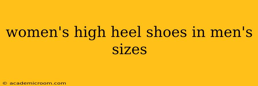 women's high heel shoes in men's sizes