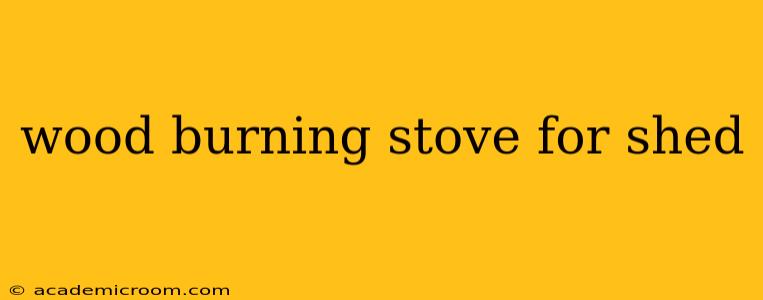 wood burning stove for shed