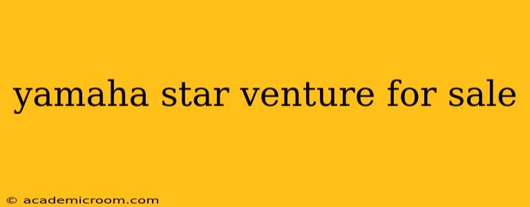 yamaha star venture for sale