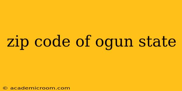 zip code of ogun state